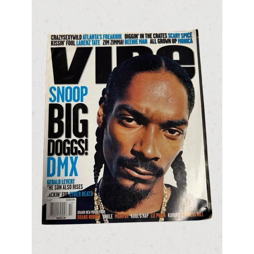 Vibe Magazine (Oct 1998) Snoop Dogg/Gerald Levert/Monica/DMX/Beenie Man; LIKENEW